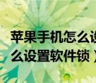 蘋果手機(jī)怎么設(shè)置軟件鎖上密碼（蘋果手機(jī)怎么設(shè)置軟件鎖）