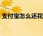 支付寶怎么還花唄全款（支付寶怎么還花唄）