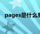 pages是什么意思?。╬ages是什么軟件）