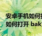 安卓手機(jī)如何打開bak文件cad圖（安卓手機(jī)如何打開 bak文件）