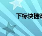 下標(biāo)快捷鍵怎么打（下標(biāo)怎么打）