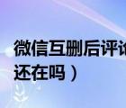 微信互刪后評(píng)論還在為什么（互刪微信后評(píng)論還在嗎）