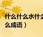 什么什么水什么的成語有哪些（什么什么水什么成語）
