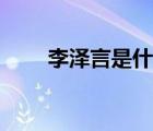 李澤言是什么梗（李澤言是什么梗）