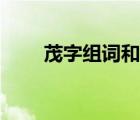 茂字組詞和拼音怎么寫（茂字組詞）