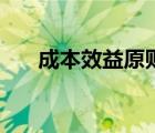 成本效益原則的要義（成本效益原則）