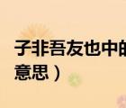 子非吾友也中的子是什么意思（子非吾友也的意思）