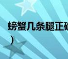 螃蟹幾條腿正確答案一年級(jí)（螃蟹幾條腿正確）