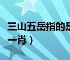 三山五岳指的是哪三山和哪五岳（三山五岳打一肖）