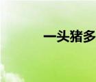 一頭豬多重賣出（一頭豬多重）