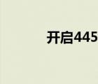 開啟445端口（開啟445端口）