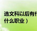 選文科以后有什么專業(yè)比較好（選文科以后有什么職業(yè)）