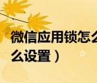 微信應(yīng)用鎖怎么設(shè)置刷臉模式（微信應(yīng)用鎖怎么設(shè)置）