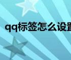 qq標簽怎么設(shè)置自定義（qq標簽怎么設(shè)置）