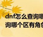 dnf怎么查詢哪個(gè)區(qū)有角色2021（dnf怎么查詢哪個(gè)區(qū)有角色）