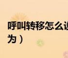 呼叫轉(zhuǎn)移怎么設(shè)置手機(jī)（呼叫轉(zhuǎn)移怎么設(shè)置華為）