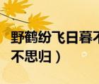 野鶴紛飛日暮不思?xì)w出自哪里（野鶴紛飛日暮不思?xì)w）