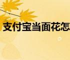 支付寶當(dāng)面花怎么用（支付寶當(dāng)面花怎么用）