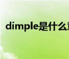 dimple是什么意思（dimples是什么意思）