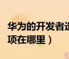 華為的開發(fā)者選項(xiàng)怎么開啟（華為的開發(fā)者選項(xiàng)在哪里）