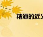 精通的近義詞是（精通的近義詞）