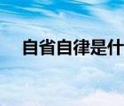 自省自律是什么意思（自省是什么意思）