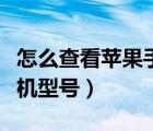 怎么查看蘋果手機(jī)型號(hào)版本（怎么查看蘋果手機(jī)型號(hào)）
