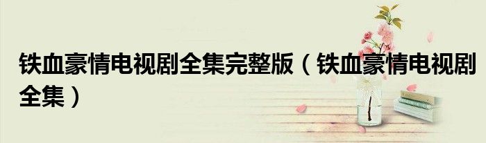 鐵血豪情電視劇全集完整版（鐵血豪情電視劇全集）