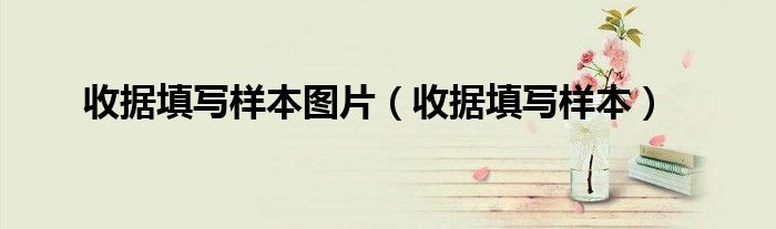 收據(jù)填寫樣本圖片（收據(jù)填寫樣本）