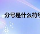 分號是什么符號啥意思（分號是什么符號）
