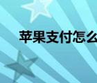 蘋果支付怎么用（Apple及Pay怎么用）