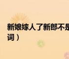 新娘嫁人了新郎不是我歌詞翻譯（新娘嫁人了新郎不是我歌詞）