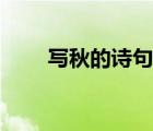 寫秋的詩句古詩名句（寫秋的詩句）