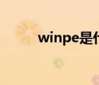 winpe是什么盤（winpe是什么）