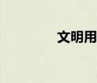 文明用語宣傳（文明用語）