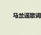 馬蘭謠歌詞表達什么（馬蘭謠歌詞）