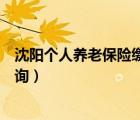 沈陽(yáng)個(gè)人養(yǎng)老保險(xiǎn)繳費(fèi)查詢(xún)官網(wǎng)（沈陽(yáng)個(gè)人養(yǎng)老保險(xiǎn)繳費(fèi)查詢(xún)）