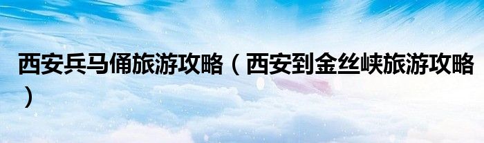 西安兵馬俑旅游攻略（西安到金絲峽旅游攻略）