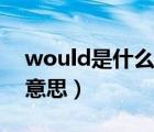 would是什么意思英語翻譯（would是什么意思）