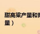 甜高粱產(chǎn)量和青貯玉米哪個產(chǎn)量高（甜高粱產(chǎn)量）