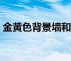 金黃色背景墻和床的顏色搭配（金黃色背景）