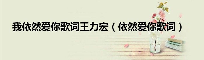 我依然愛你歌詞王力宏（依然愛你歌詞）
