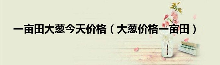 一畝田大蔥今天價(jià)格（大蔥價(jià)格一畝田）