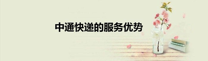 中通快遞的服務優(yōu)勢