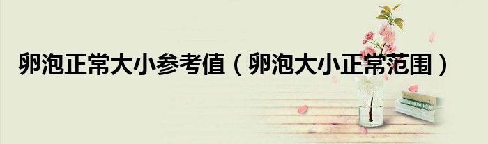 卵泡正常大小參考值（卵泡大小正常范圍）