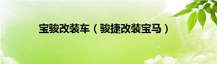 寶駿改裝車（駿捷改裝寶馬）