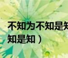 不知為不知是知也的知是什么意思（不知為不知是知）