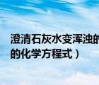 澄清石灰水變渾濁的化學(xué)方程式和現(xiàn)象（澄清石灰水變渾濁的化學(xué)方程式）