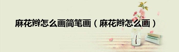 麻花辮怎么畫簡筆畫（麻花辮怎么畫）