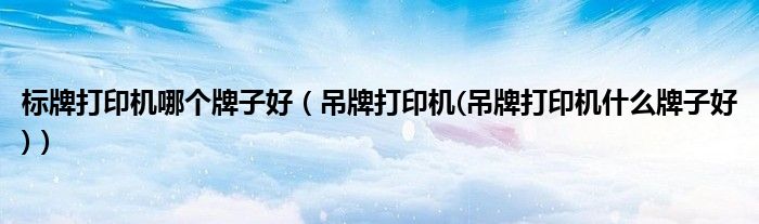 標(biāo)牌打印機(jī)哪個(gè)牌子好（吊牌打印機(jī)(吊牌打印機(jī)什么牌子好)）